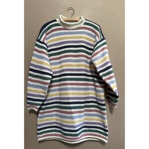 Vintage Peggy's Made In USA Roll Neck Knitted Sweater Tunic One Size Fits All